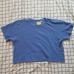 Big Bud Press - Honeycomb Crop Tee - Cornflower Blue